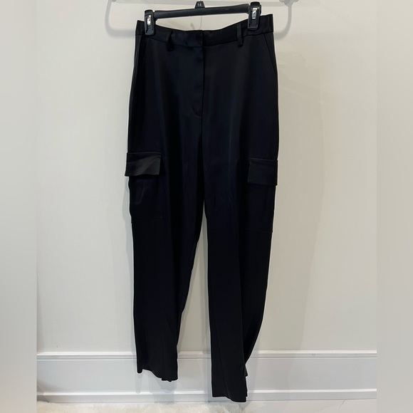 Aritzia Babaton refined cargo satin pants in black size 8 - Picture 8 of 11